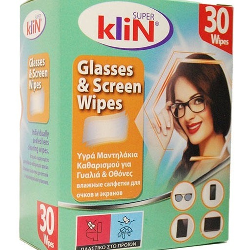 SUPER KLIN WET WIPES FOR GLASSES & SCREENS