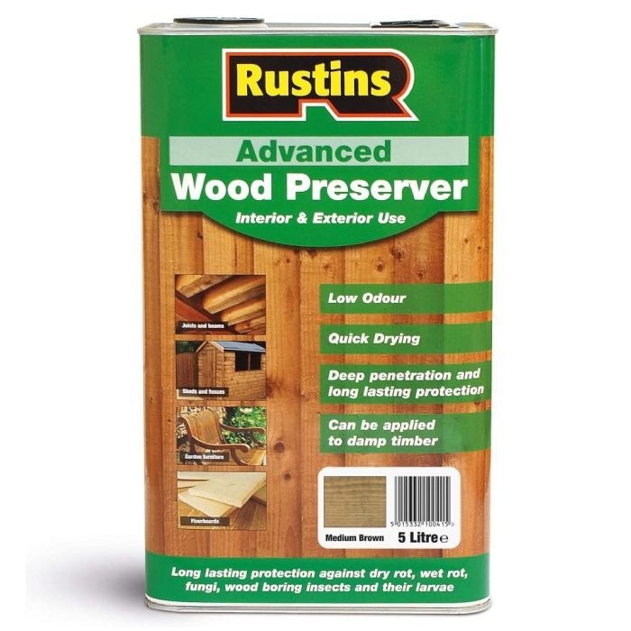 RUS.WOOD PRESERVER DK BROWN 5LTR