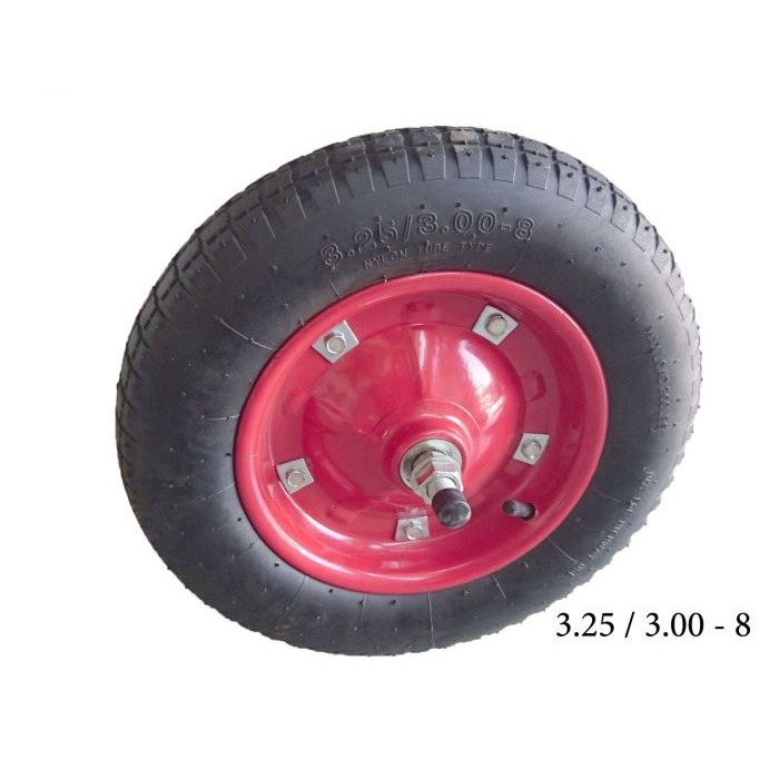 WHEEL WITH AXLE 3.25/3.0-8 6PR