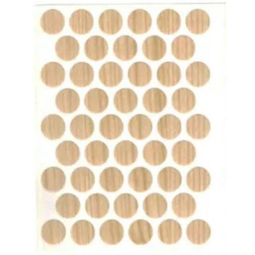 SELF-ADHESIVE SCREW HOLE STICKERS 50PCS WHITE OAK