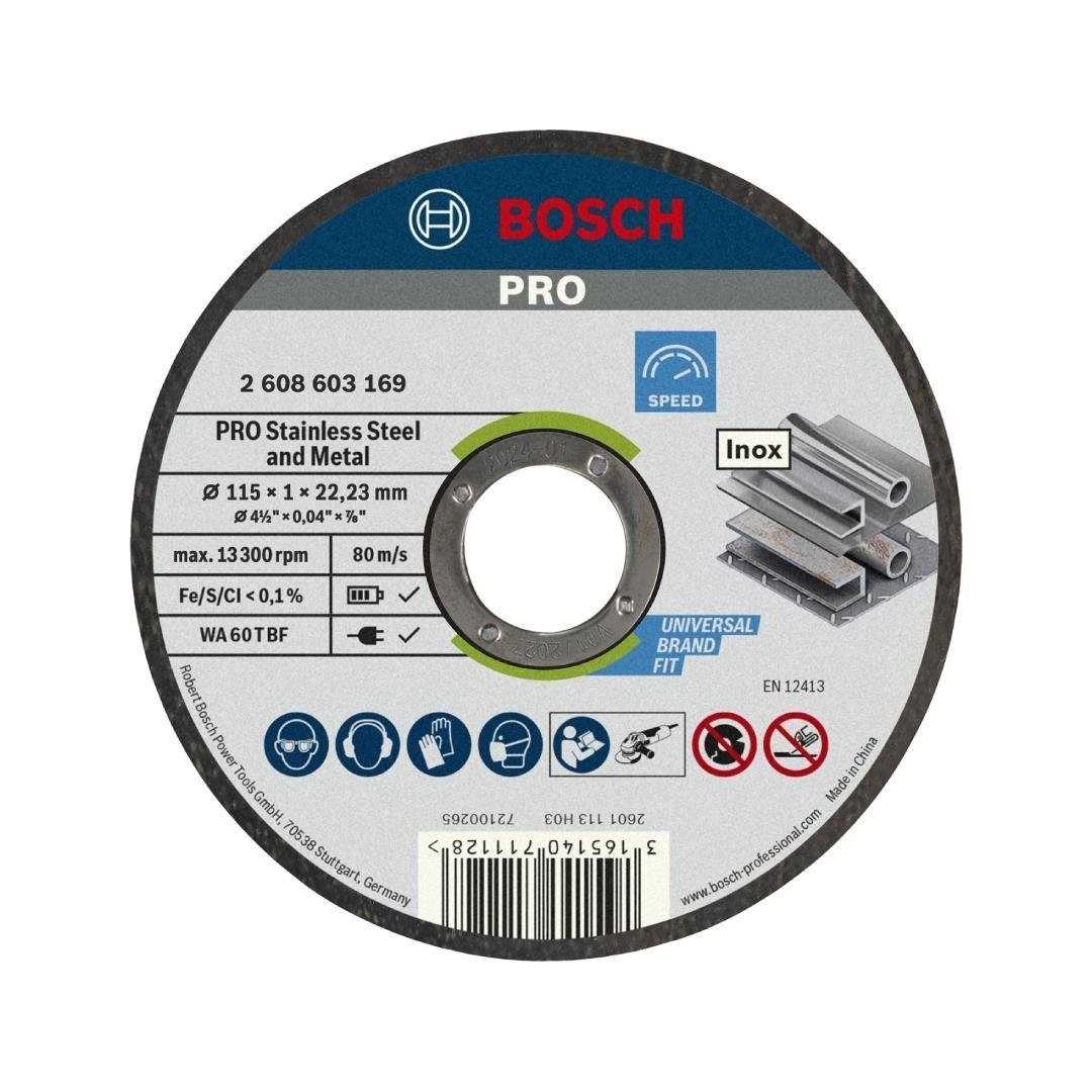 BOSCH PRO CUTTING DISC INOX 115X1MM 10PCS