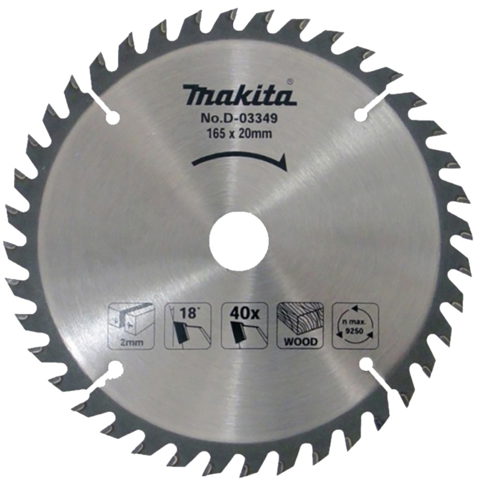 MAKITA D-03349 T.C.T. SAW BLADE 165X2.0X20MM 40T