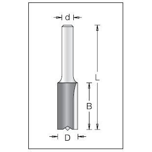 DIMAR 1070314 ROUTER BIT STRAIGHT 10MMX25MM 1/4'' SHANK