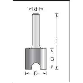 DIMAR 1071094 ROUTER BIT 22MM B19MM 1/4'' SHANK