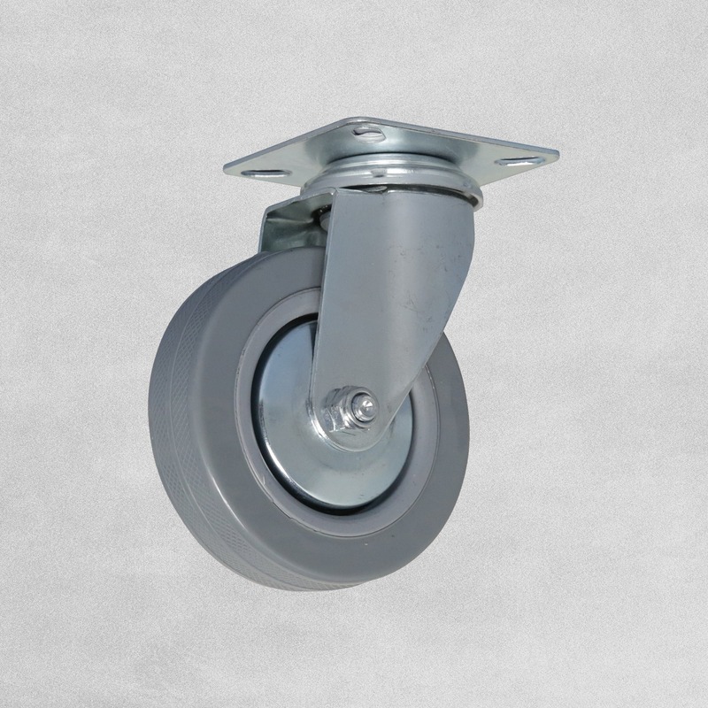 GREY RUBBER CASTOR 50MM 50KG