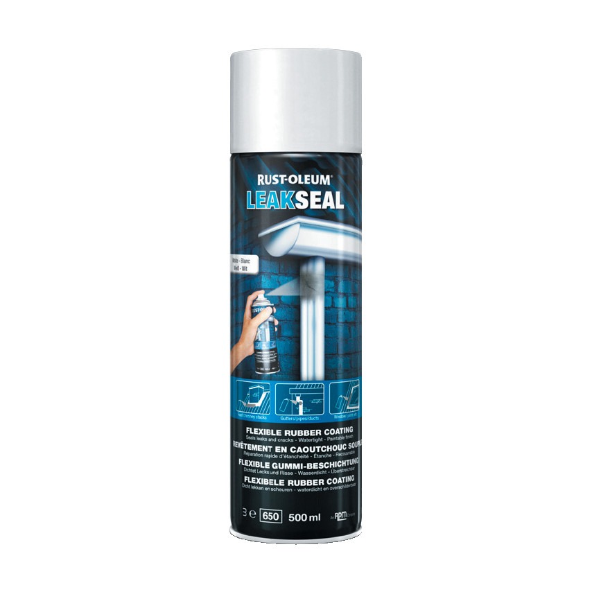 500ml WHITE LEAKSEAL SPRAY RUSTOLEUM