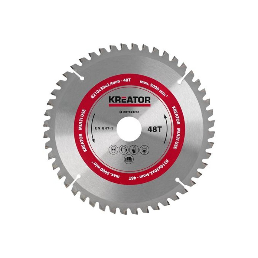 KREATOR KRT020503 185MM X 30MM 48T SAWBLADE MULTI USE