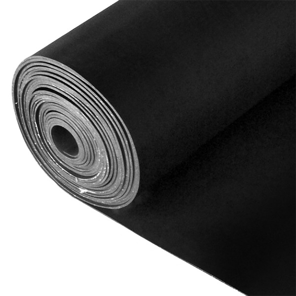 2MM X 1PLY RUBBER SHEETING WITH INSERTION BLACK 120CM
