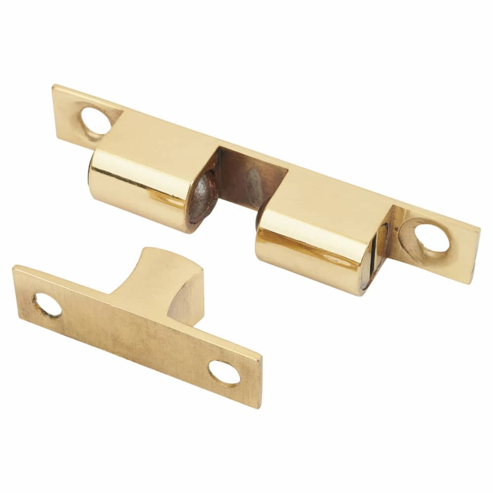 ROLLER BALL DOOR CATCH 60MM BRASS BC004