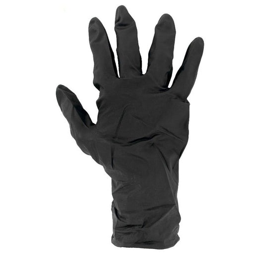 PG TOOLS 50PCS NITRILE GLOVES BLACK EXTRA LARGE