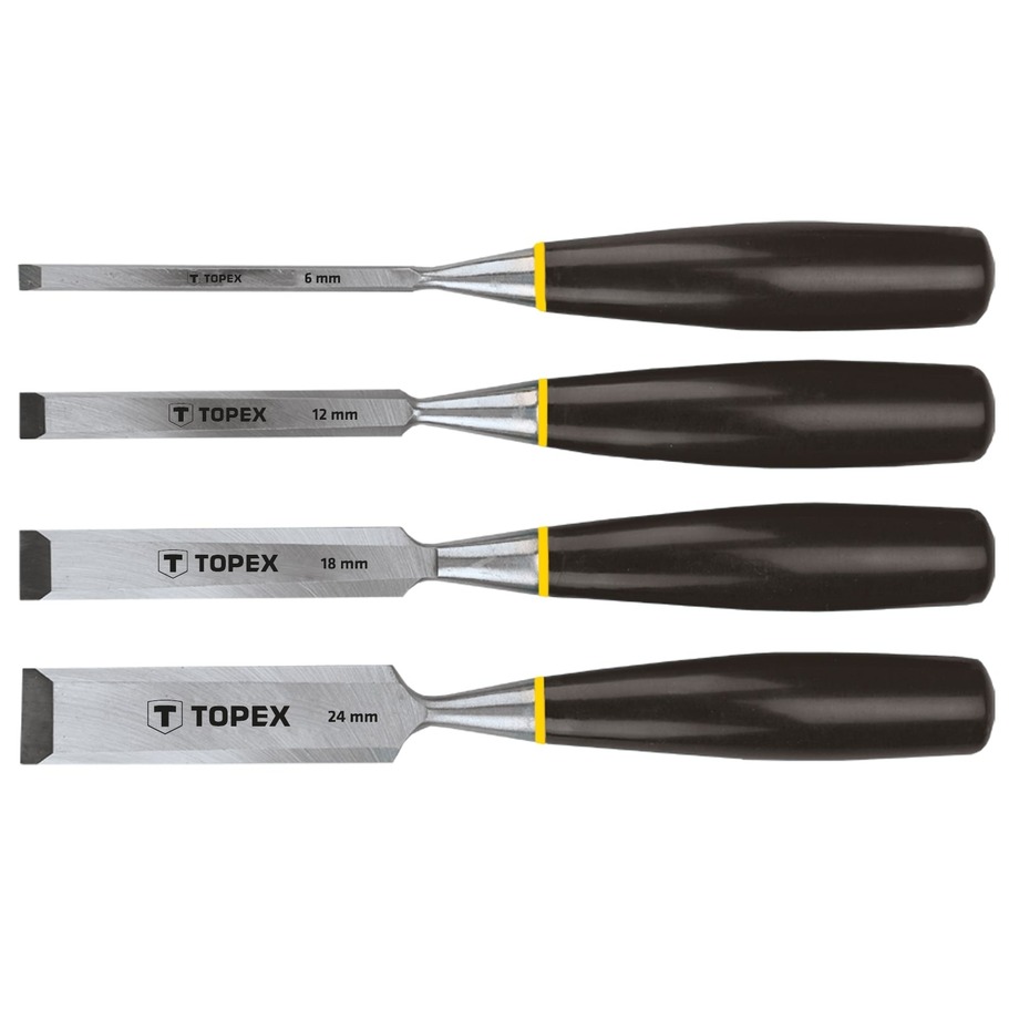 TOPEX CHISELS SET 4PCS (4,12,18,24MM)