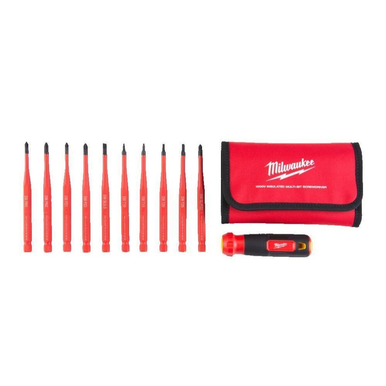 MILWAUKEE 4932493657 INSULATED 10 IN 1 MULTI-BIT SCREWDRIVER SET