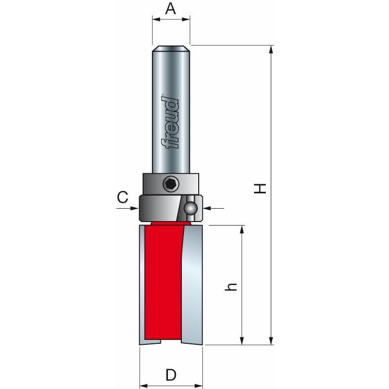 FREUD 50-10225P ROUTER BIT 12.7X25.4X6.35MM