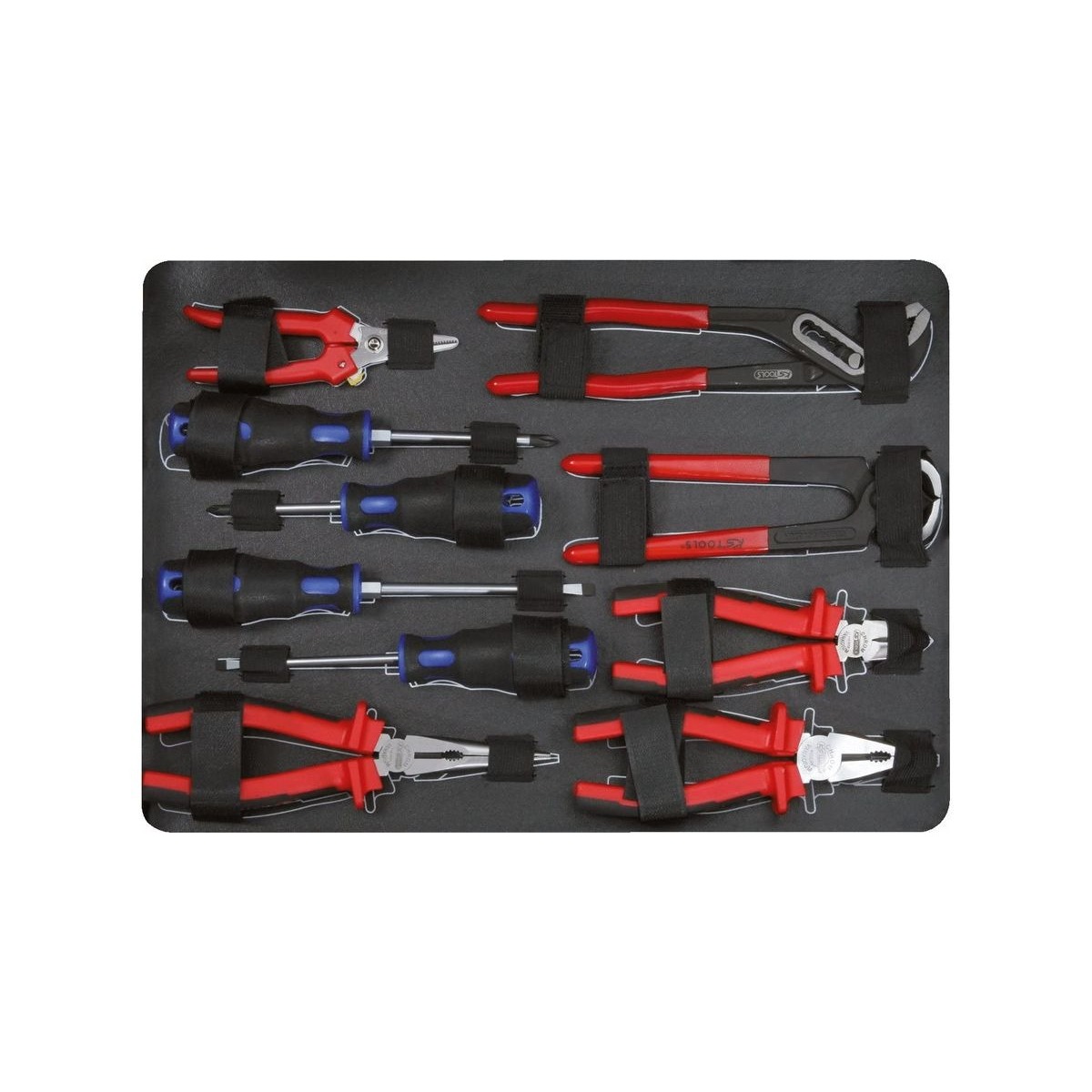 KS TOOLS 911.0727 SUPERLOCK UNI TOOL KIT, 127 PIECES, 1/4-INCH+1/2-INCH 3