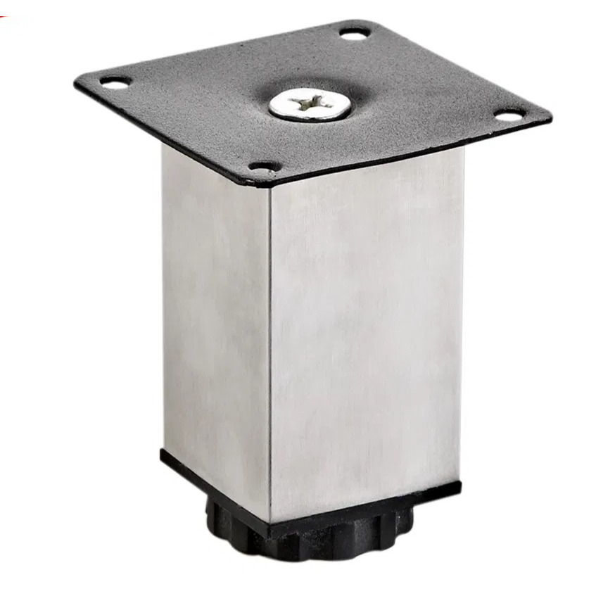 FURNITURE LEG ADJUSTABLE 5020 INOX MAT 60MM SQUARE