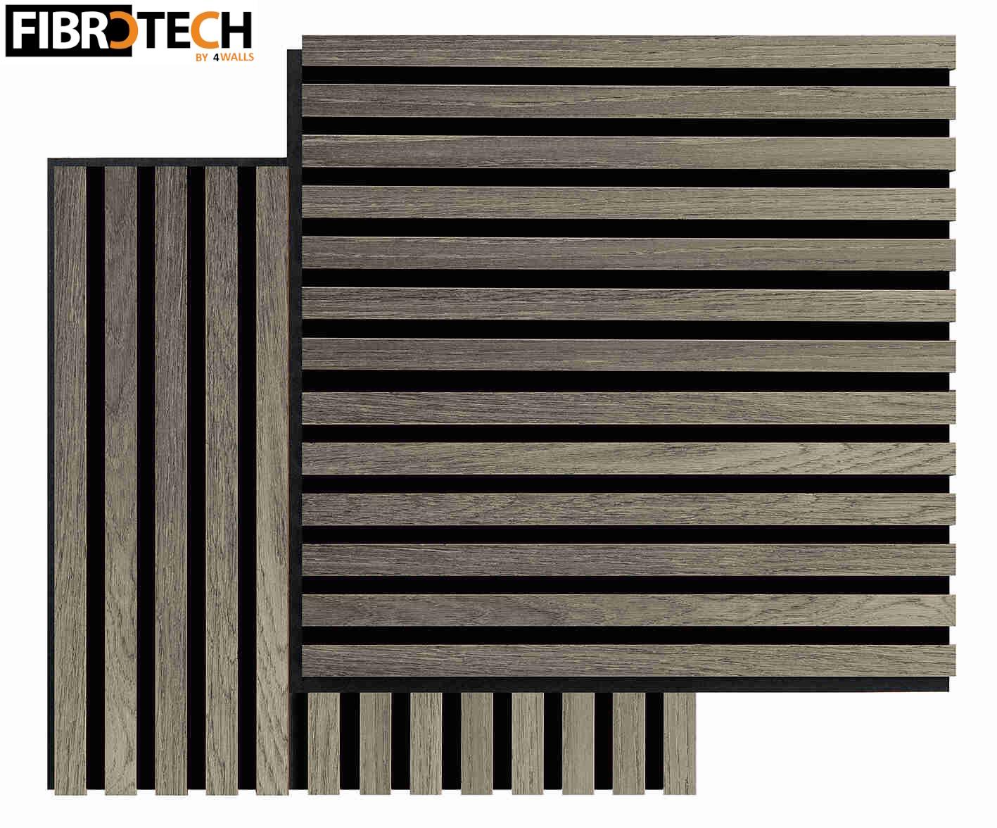 FIBROTECH 3D ACOUSTIC WALL PANEL GREY OAK 3