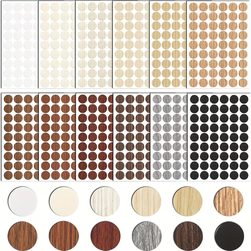 SCREW HOLE STICKERS D21MM 54PCS BEIGE