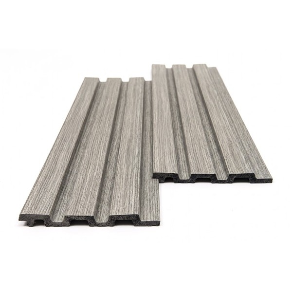 PS PANEL WITH 3D SLATS GREY PIANO