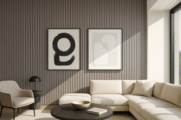 PS PANEL WITH 3D SLATS GREY OAK/RUST PIANO 4