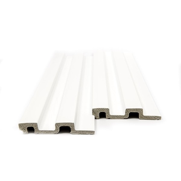 PS PANEL WITH 3D SLATS RESIDENCE WHITE