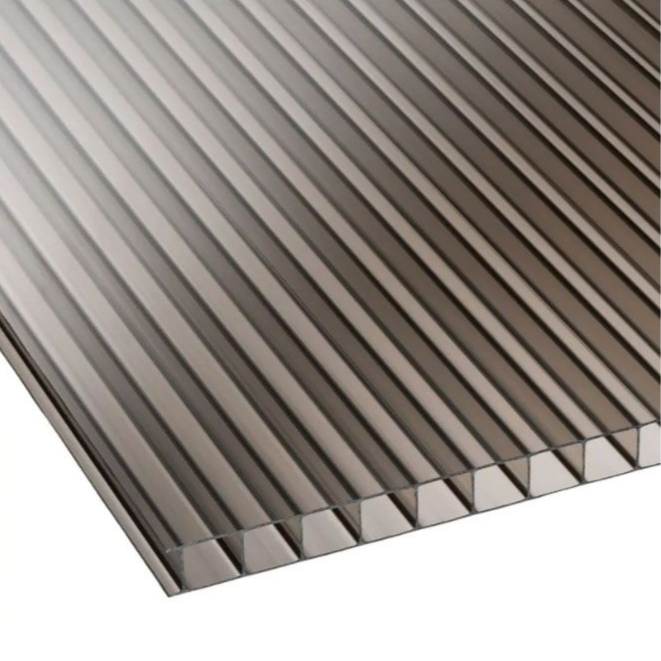 POLYCARBONATE SHEET BRONZE HOLLOW 10MM 105 X 300CM