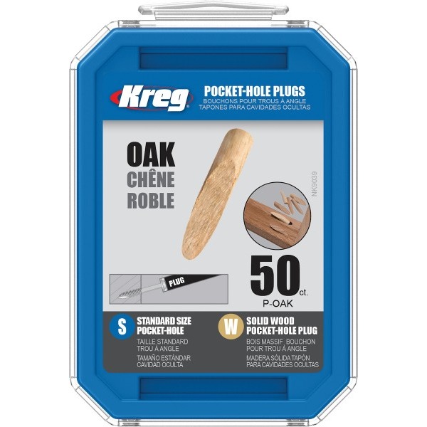 KREG® P-OAK Solid Oak Standard Pocket Hole Plugs